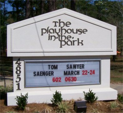 Playhouse in the Park Monument Sign